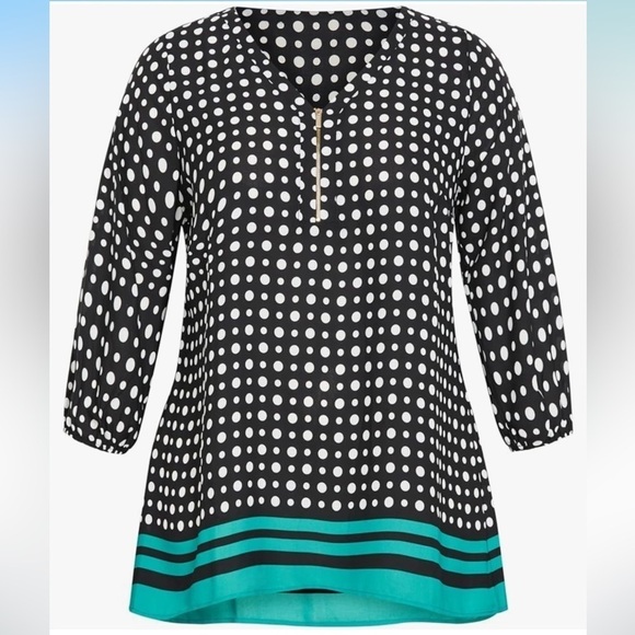 Avenue Tops - -New Avenue Women's Plus Size Top Malia Zip